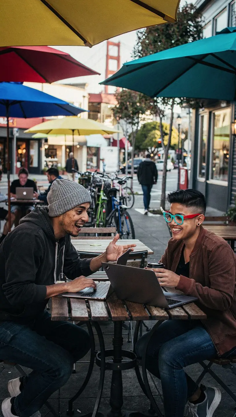 Person using laptop to explore online health resources safely